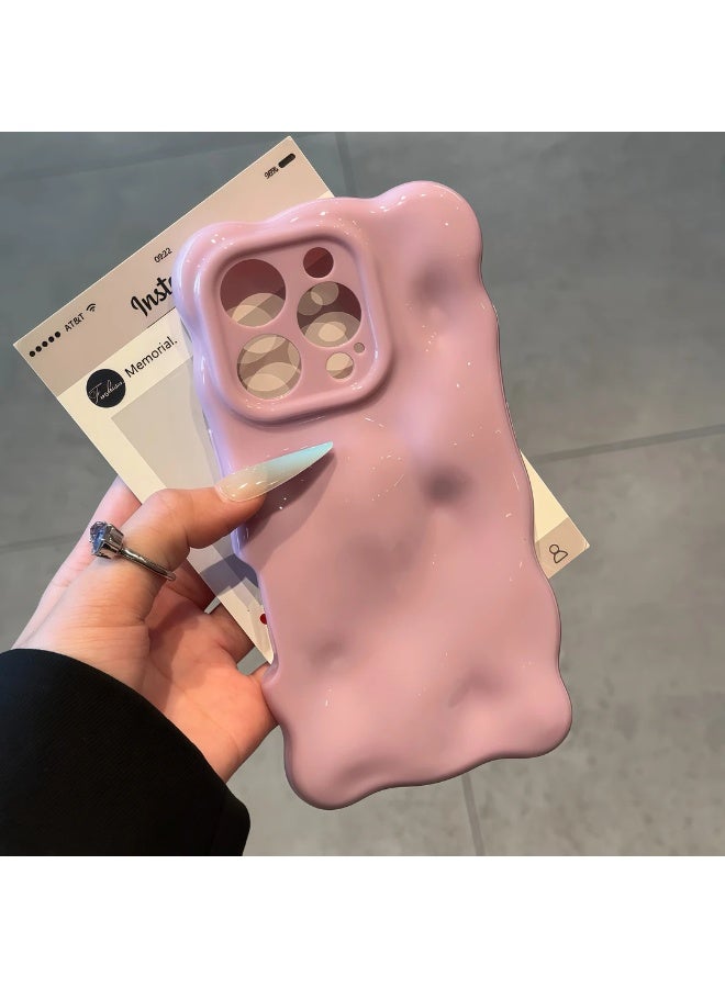 NIBEMINENT Minimalist Solid Color Protective TPU Case Cover For iPhone 16 Pro Max, Purple