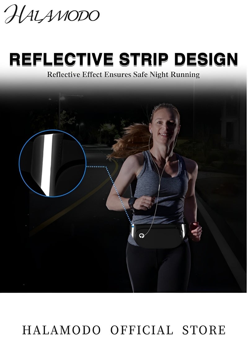 HALAMODO Fanny Pack Cross Body Waist Packs Crossbody Bags Belt Bag with Adjustable Strap Workout Belt Sports Waist Pack Waterproof Running Belt for Women Men for Travel Hiking Running  - Image 5