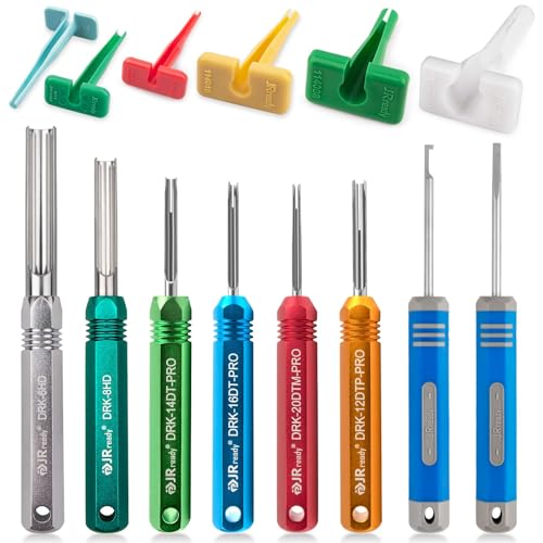 JRready ST5257PRO Deutsch Connector Tool Kit for 48161220 SolidStamped Contacts 622 AWG with Plastic DRKRT1 Pin Removal Tool for Deutsch DTDTMDTPDTVHD Series Connector Release Tool