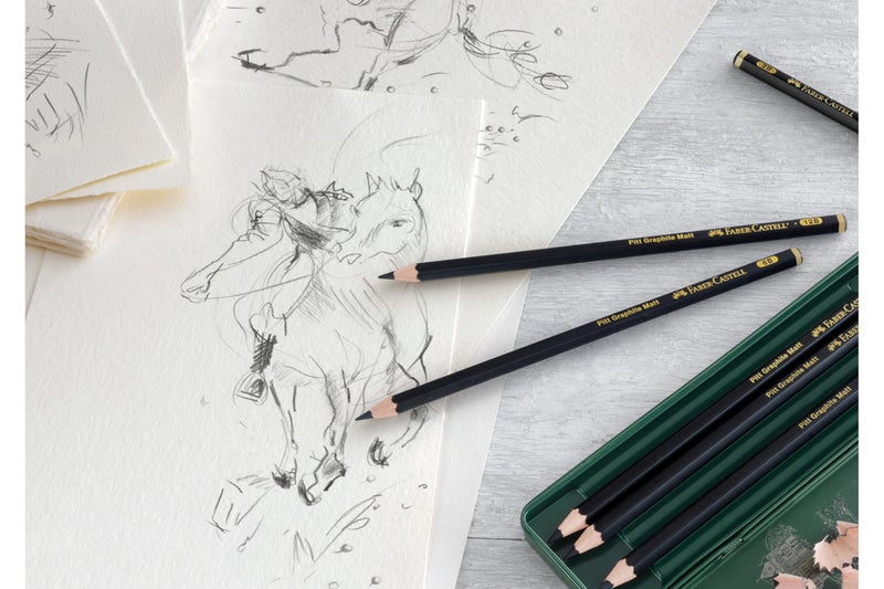 FABER-CASTELL قلم فابر-كاستل آرت & جرافيك بيت قلم رصاص جرافيت مطفي، جرافيت مطفي، 14B، للفن، الحرف، الرسم، التخطيط، المنزل، المدرسة، الجامعة، التلوين - Image 2