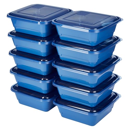 GoodCook Meal Prep 3 Cup Square 20Piece Blue Made without BPA - Image 1