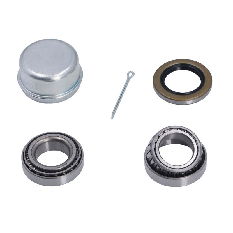 Trailer Wheel Bearing Kit: 4x L44649 Bearings, 4x L44610 Races, 2x Grease Seals, 2x Cotter Pins, 2x Dust Covers - Quiet High Speed Performance, Leak Proof Double Lip Seals, Enhanced OEM Grade Reliabil - Image 5