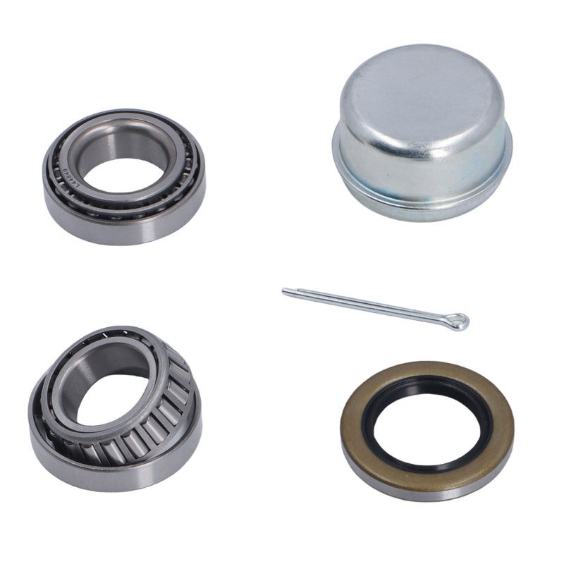 Trailer Wheel Bearing Kit: 4x L44649 Bearings, 4x L44610 Races, 2x Grease Seals, 2x Cotter Pins, 2x Dust Covers - Quiet High Speed Performance, Leak Proof Double Lip Seals, Enhanced OEM Grade Reliabil - Image 3
