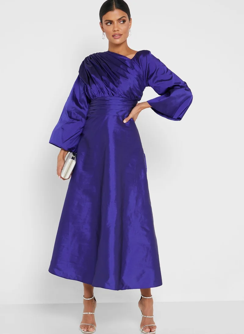 Khizana Draped Neckline Detail Dress