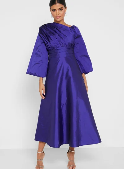 Khizana Draped Neckline Detail Dress