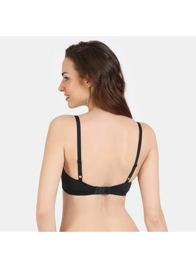 zivame Zivame Solid Non-Wired Padded T-shirt Bra with Adjustable Straps