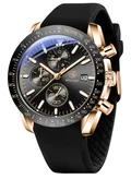 BENYAR BENYAR Watch for Men Analog Quartz Chronograph Waterproof Luminous Designer Mens Wrist Watches Business Work Sport Casual Dress Watch with Silicone Strap Elegant Gifts for Men