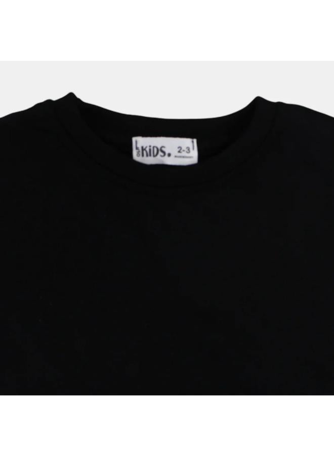 Ourkids Unisex Kids Black Oversized T-Shirt – Cotton - Image 3