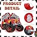 Harrycle Red Truck Piata of Monster Small Piata Race Car with Blindfold and Stick for Kids Boys 141 x 126 x 32 Inch Birthday Truck Party Supplies Construction Themed Party Games Decorations - Image 4