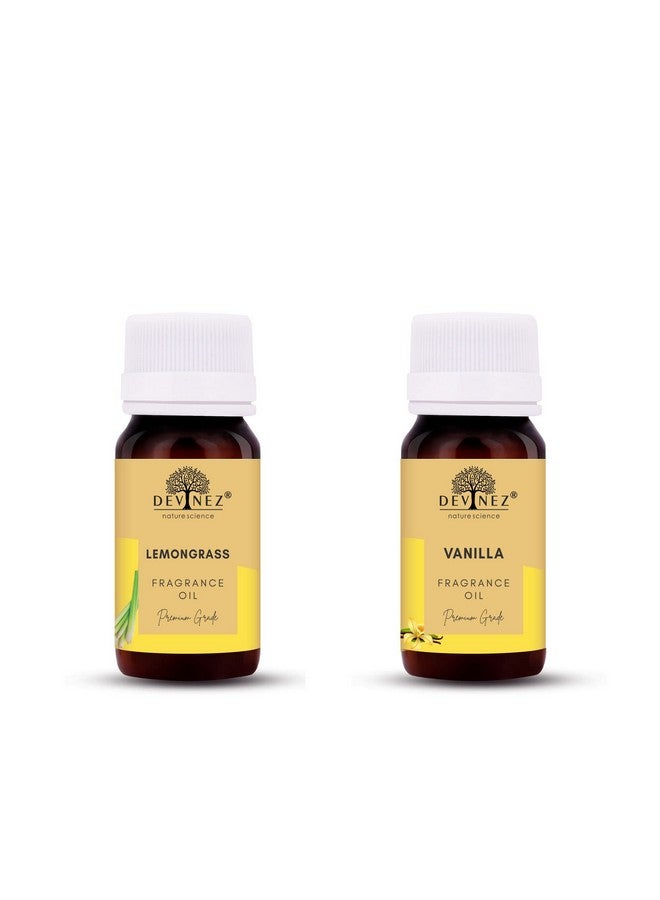 ديفينيز زيت عطري من عشبة الليمون والفانيليا من ديفينيز للناشر/ناشر الروائح بالموجات فوق الصوتية/ناشر الشموع الصغيرة/ناشر الروائح بالقصب، 30 مل لكل منهما - Image 1