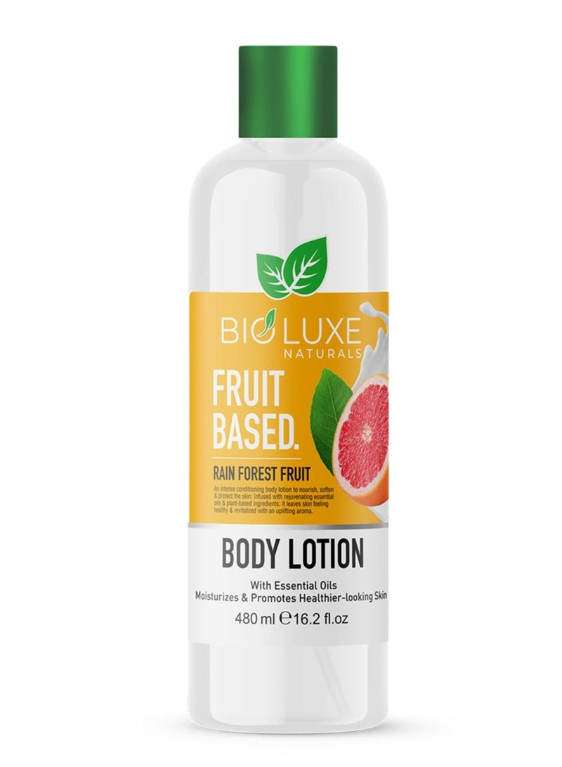 Bioluxe Naturals Fruit Based Body Lotion 480ml, Rain Forest Fruit, Moisturizes and Promotes Healthier looking Skin