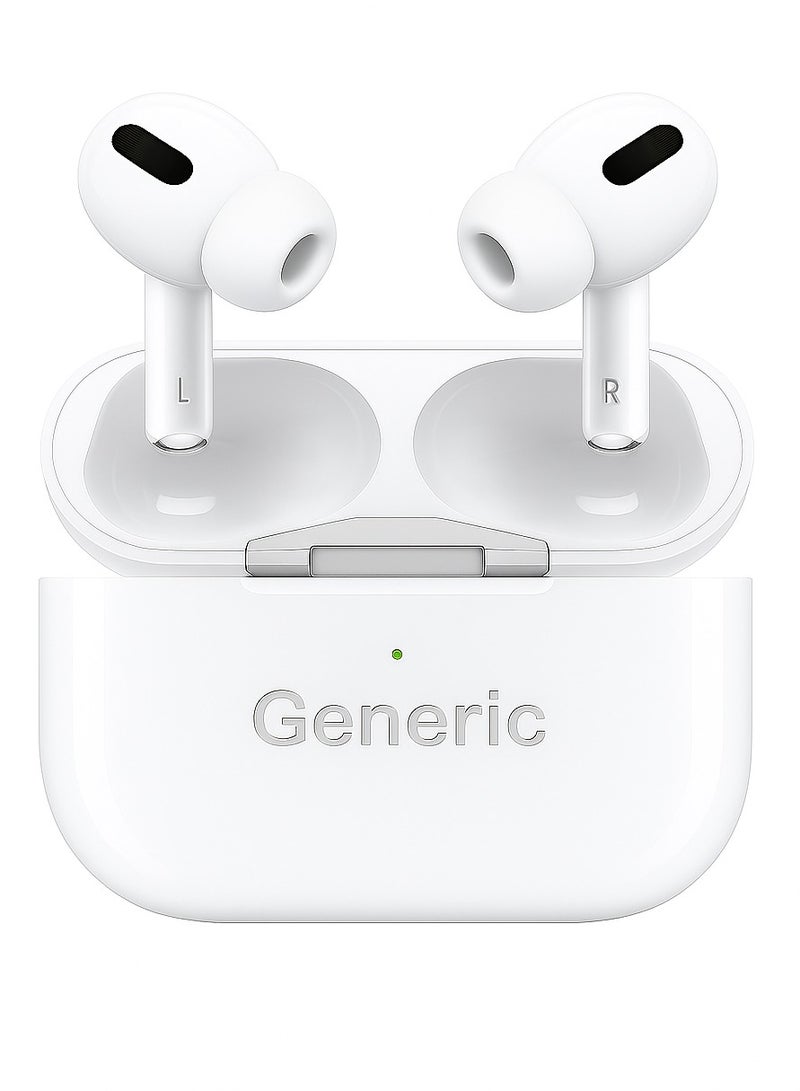 Generic Pro Wireless Earbuds – Noise Cancelling, Mics, Lightning Charging Case, Touch Control – USA Version