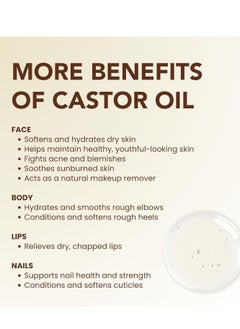 BodyJ4You BodyJ4You Organic Castor Oil for Hair Growth: Natural Serum for Eyelashes and Eyebrows - Glass Bottle 1 Fl Oz  - Image 4