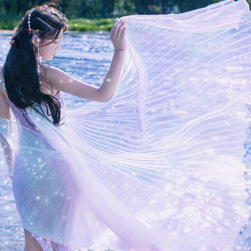 Colorful Belly Dance Wings 360° Cloak golden wings  - Image 2