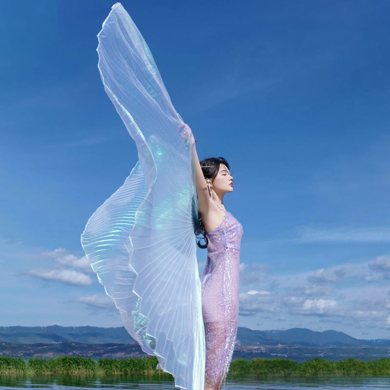 Colorful Belly Dance Wings 360° Cloak golden wings  - Image 4