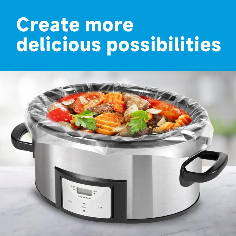 JVVFUU Slow Cooker Liners 3-8 Quart, Cooking Bags Large Size 13"x 21", Slow Cooker Bags Disposable Oval Large For Crock Pot (20) - Image 3