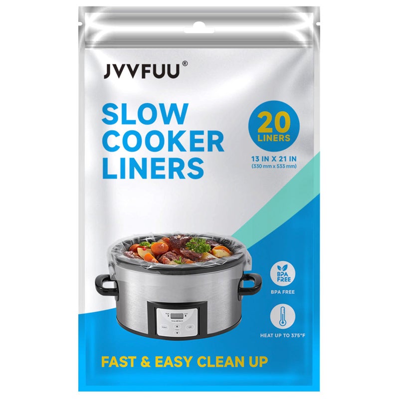 JVVFUU Slow Cooker Liners 3-8 Quart, Cooking Bags Large Size 13"x 21", Slow Cooker Bags Disposable Oval Large For Crock Pot (20) - Image 2
