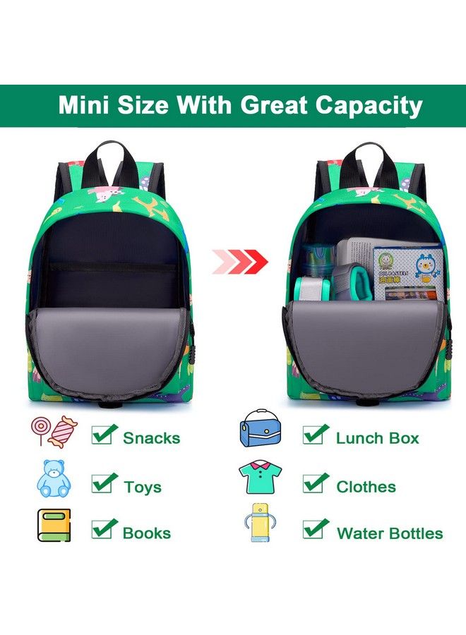 accmor Toddler Harness Backpack Leash Baby Dinosaur Backpacks With Anti Lost Wrist Link Cute Mini Child Backpack Wristband Tether Strap And Protection Leashes For Baby Boys (Green)  - Image 4