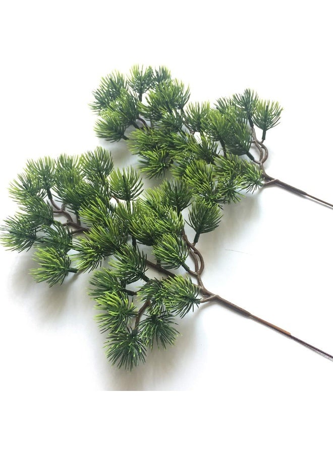 Artfen 2pcs Artificial Pine Branches Plastic Pine Branch Accessories for Christmas DIY Craft Office Home Events Decor - Image 1