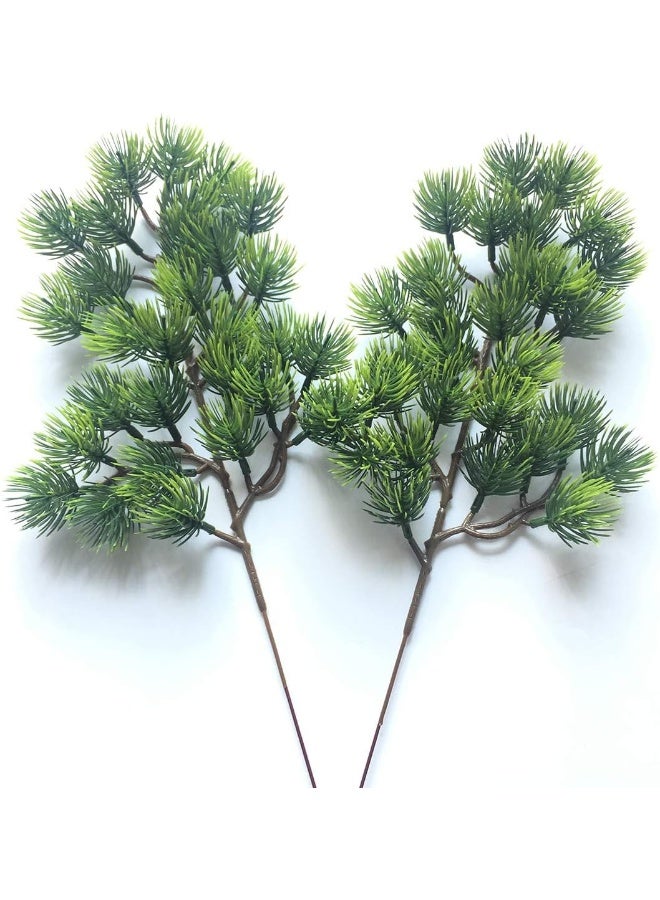 Artfen 2pcs Artificial Pine Branches Plastic Pine Branch Accessories for Christmas DIY Craft Office Home Events Decor - Image 5