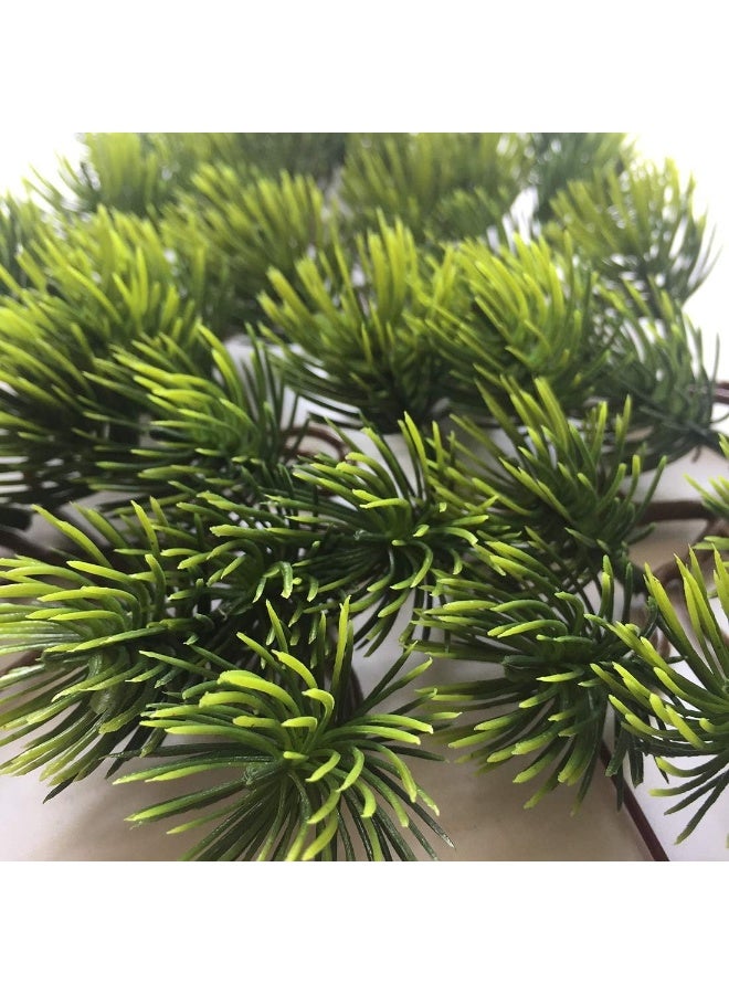 Artfen 2pcs Artificial Pine Branches Plastic Pine Branch Accessories for Christmas DIY Craft Office Home Events Decor - Image 2