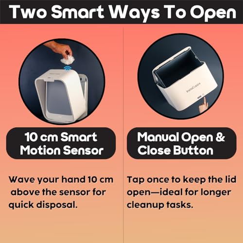 InstaCuppa 7L Smart Sensor Cabinet Door Trash Bin – Automatic Touchless Battery-Operated Dustbin, Ideal for Kitchen, Bathroom, Kids Room, Includes Cabinet Hanger & Self-Adhesive Hook - Image 3