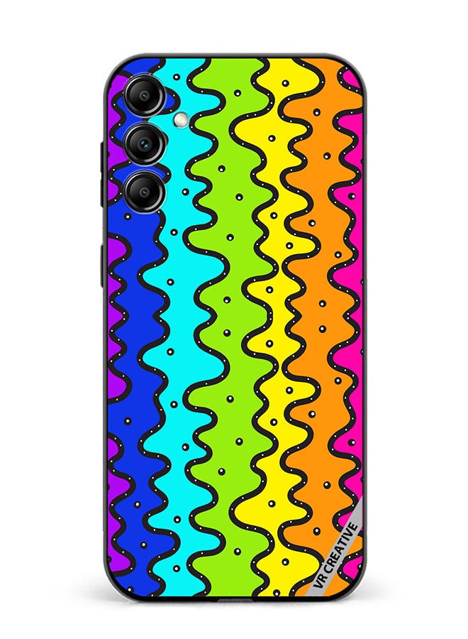 VR CREATIVE Protective Case Cover For Samsung Galaxy A14 5G/A14 Color Strip Design Multicolour - Image 1