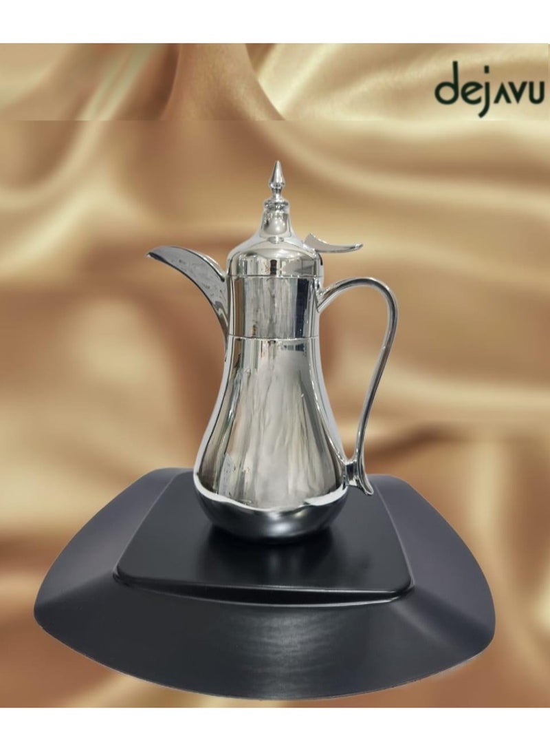 Dejavu Thermos Dallah  for Tea and Coffee Stainless steel Silver