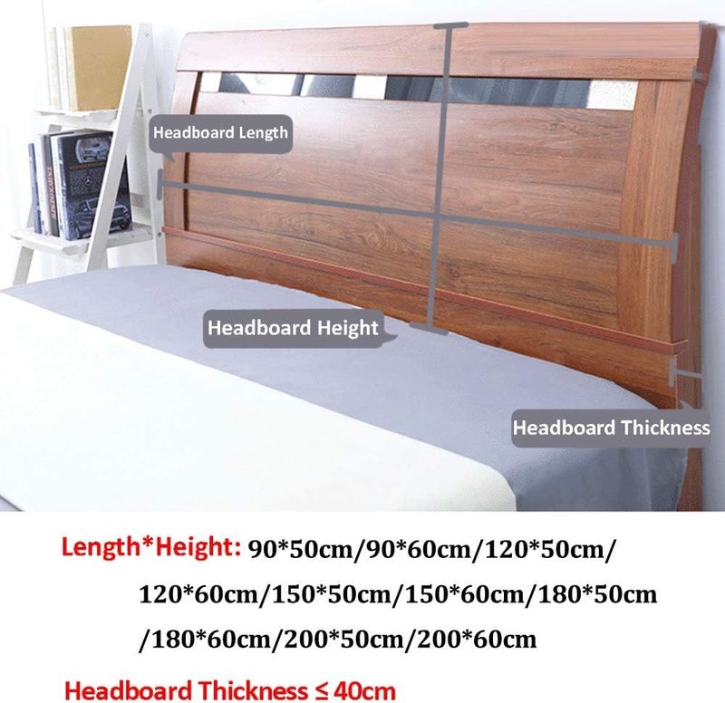 Light Luxury Bed Headboard Comfortable Corn Velvet Cotton Filling Cushion Large Backrest Anti-Collision Nordic Style Decoration Bed Head Dustproof Protector Slip Blue-120×50cm (Pink1 120×60cm) - Image 5
