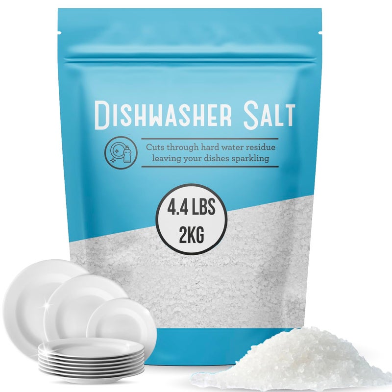 IMPRESA 4.4 LB Dishwasher Salt - Water Softener Salt - Compatible with Bosch, Miele, Whirlpool, Thermador and More (2 KG) - Image 1