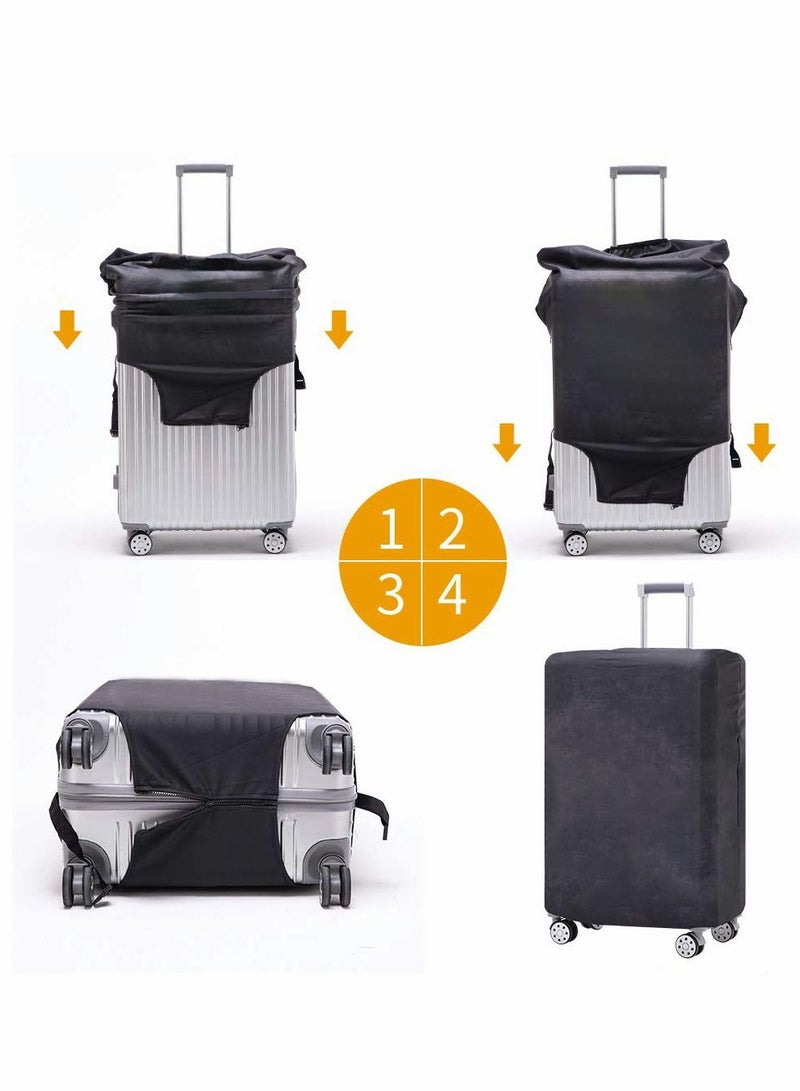 Y&D Luggage Cover, Water-Washable Suitcase Spandex Elastic Anti Scratch Protective Covers for 22-24 Inch Trolley Case Business Trip School Daily Usin (Rainforest) - Image 2
