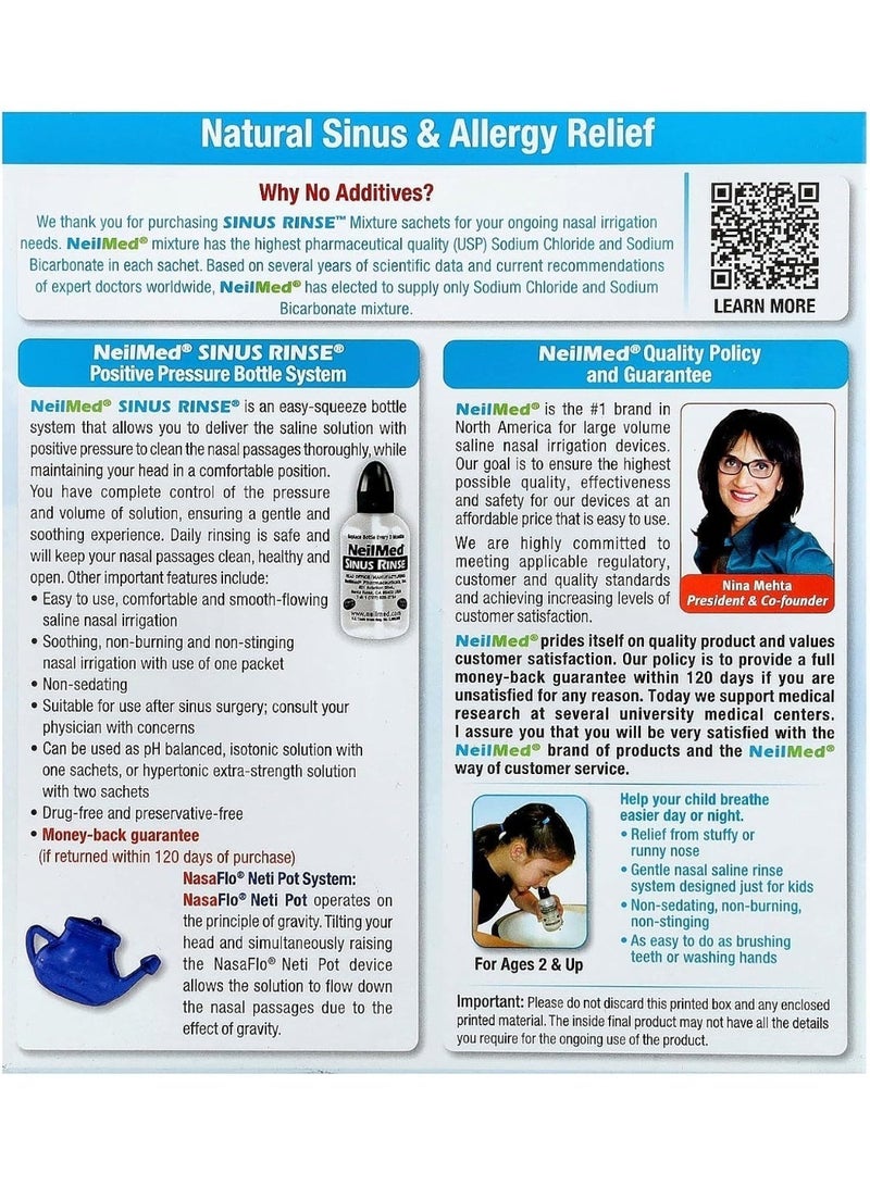 NeilMed حزم غسول الأنف للأطفال من نيل ميد، مختلطة مسبقًا 120/علبة - Image 2