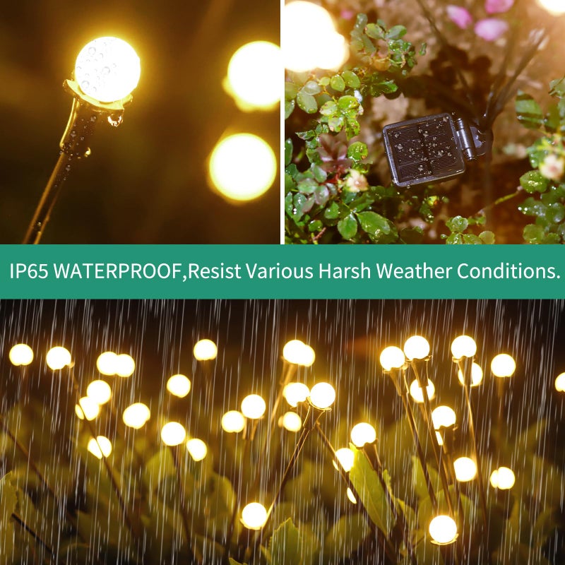 vignuto Solar Lights Outdoor Waterproof, 8 Packs 64LED, Solar Garden Lights, Garden Decor, Patio Decor, Unique Gifts for Women, Gifts for Grandma - Image 4