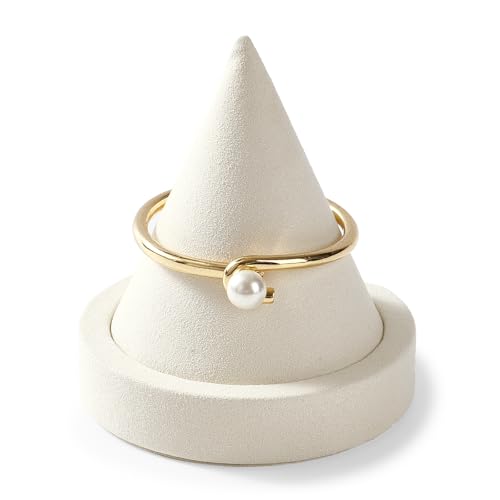 Oirlv Microfiber Single Bracelet Display Stand Professional Jewelry Stand for Bangle Bracelet Watch CreamywhiteMicrofiber - Image 1