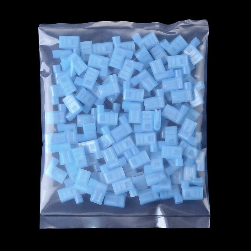 XHF 90 Degree 16-14 AWG Flag Shaped Right Angle Spade Connectors Terminals Nylon Fully Insulated Quick Crimp Wire Connectors 100 Pcs Blue - Image 4