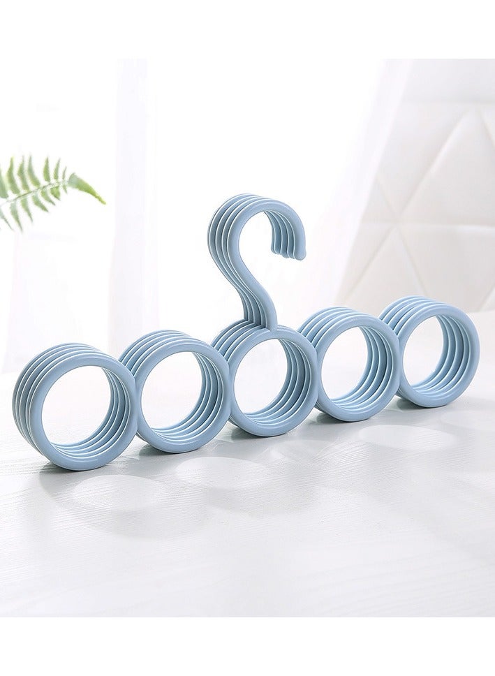 Colorful Wind Loop Hanger Multi functional Silk Scarf Storage Hanger Household Scarf Rack Hanging Belt Rack Silk Scarf Rack（10 Pieces）  - Image 1