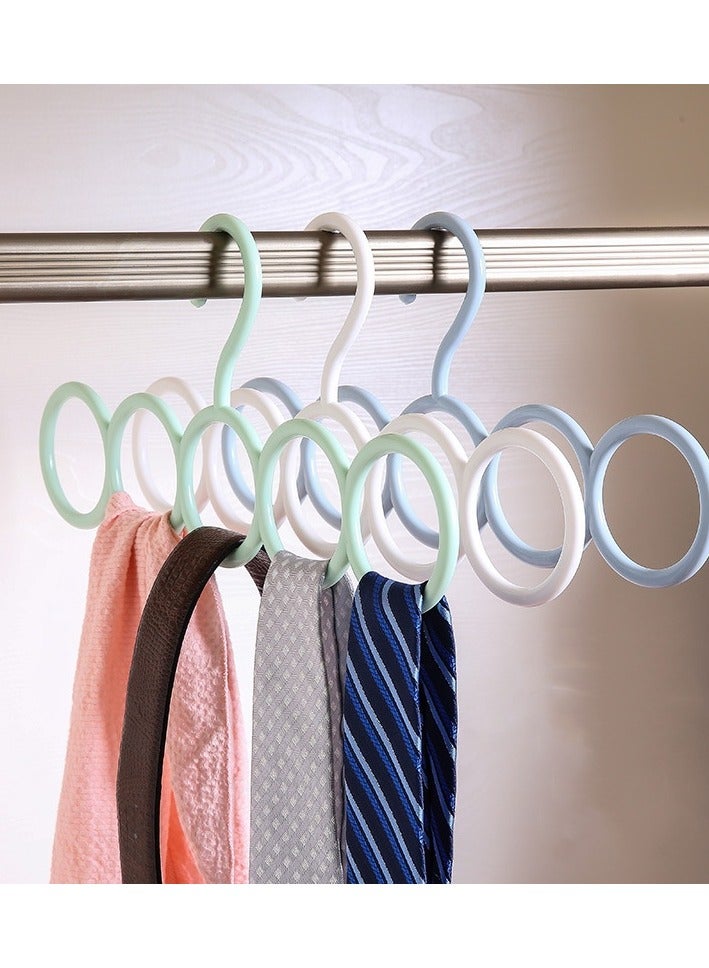 Colorful Wind Loop Hanger Multi functional Silk Scarf Storage Hanger Household Scarf Rack Hanging Belt Rack Silk Scarf Rack（10 Pieces）  - Image 2