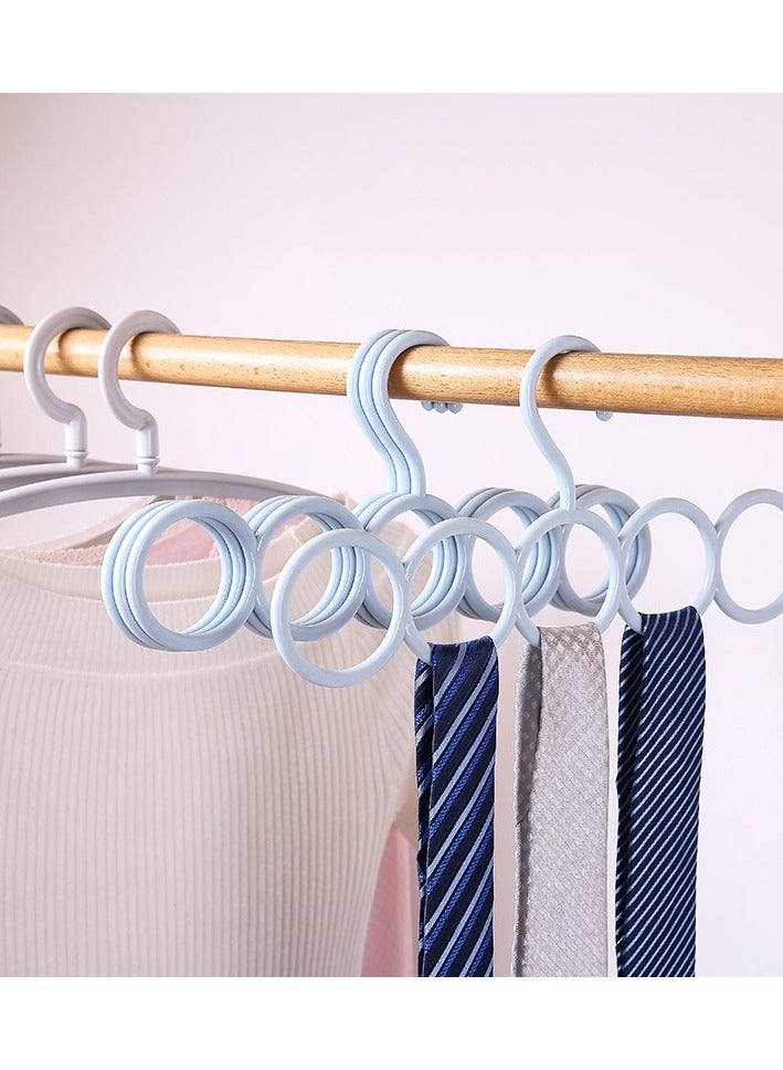 Colorful Wind Loop Hanger Multi functional Silk Scarf Storage Hanger Household Scarf Rack Hanging Belt Rack Silk Scarf Rack（10 Pieces）  - Image 3