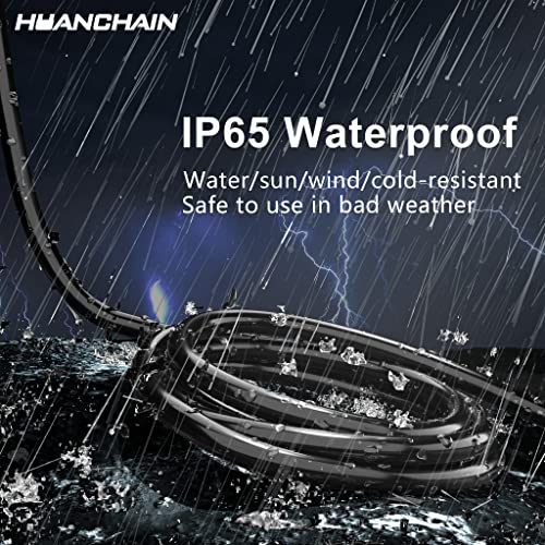 HUANCHAIN Indoor Outdoor Black Extension Cord 25 ft Waterproof, 16/3 Gauge Flexible Cold-Resistant Appliance Cable Outside, 13A 1625W 16AWG SJTW, 3 Prong Heavy Duty Electric Cord, ETL - Image 5