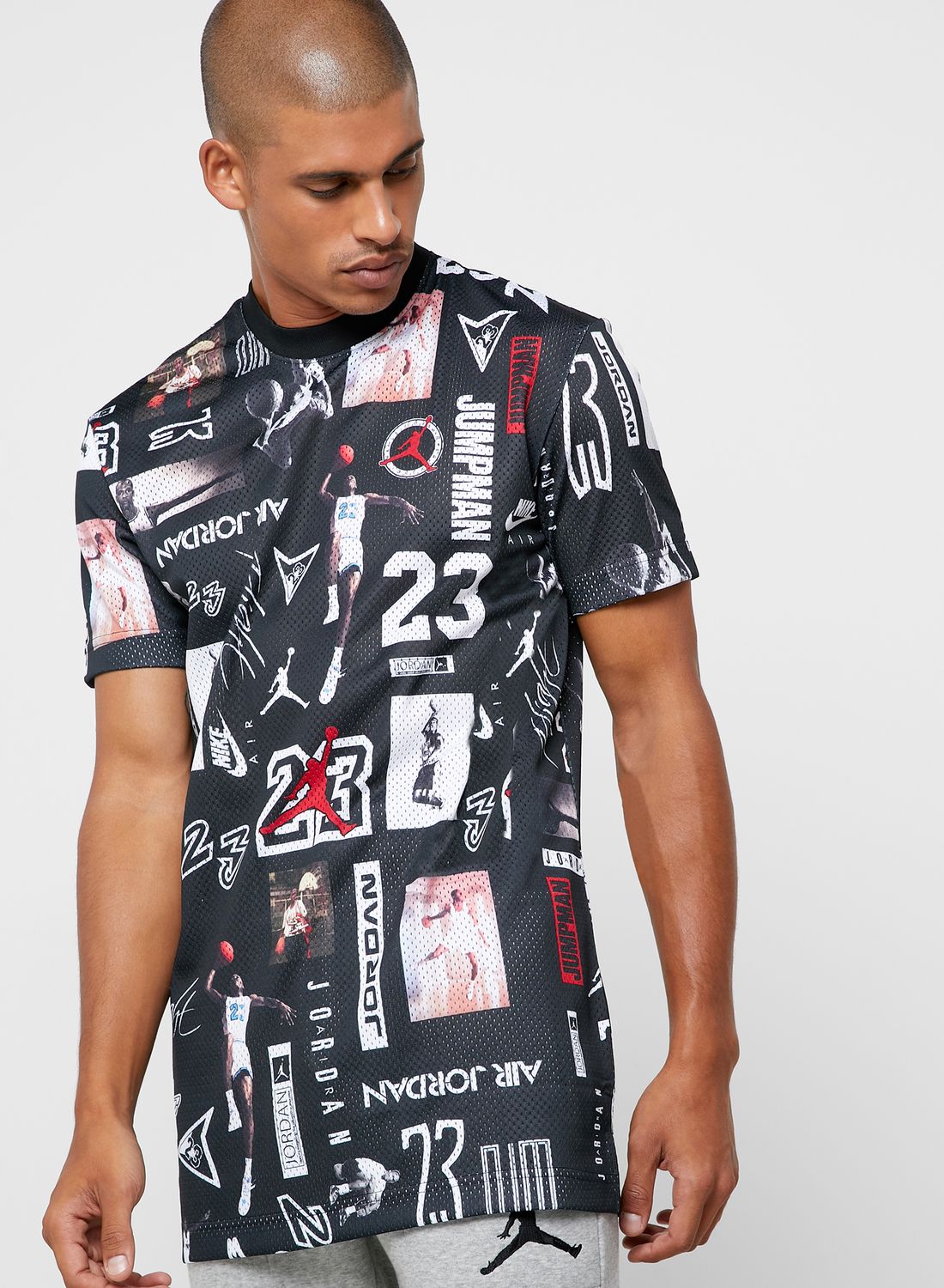jumpman crew t shirt print