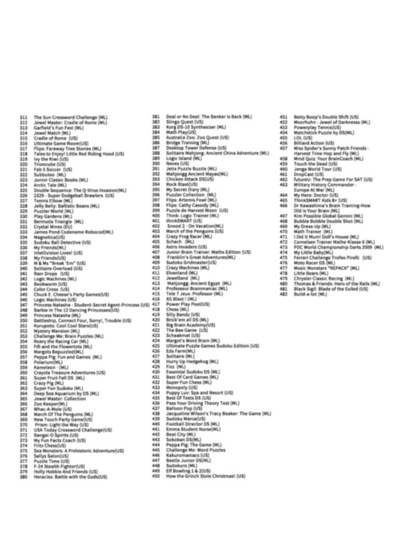 Excefore 428 in 1 Game Cartridge Multicart, DS Pack Card Compilations, Fine Works Combo Multicart for Nintendo DS, NDSL, NDSi, NDSi LL/XL, 3DS, 3DSLL/XL, New 3DS 2DS, 2DS LL/XL - Image 5