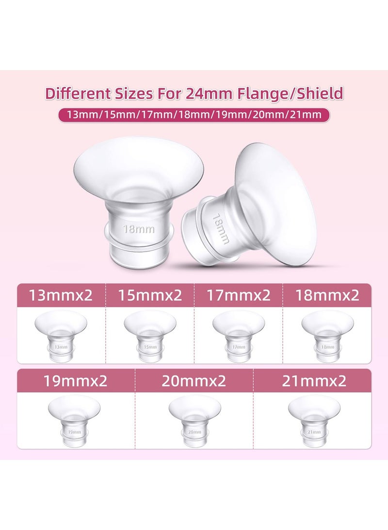 SHENYU 10PCS Wearable Breast Pump Nipple Shields Aperture Converter for 13 15 17 19 21mm Breast Care - Image 2