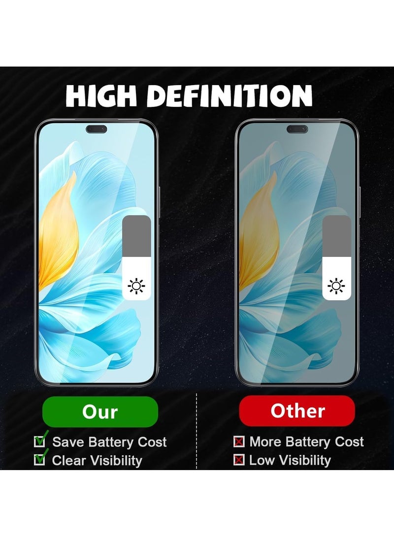 Privacy Screen Protector Compatible with Honor 200 Lite 5G, 【2+2 Pack】 Anti-Spy Tempered Glass and Camera Lens Protector (Not Glass), 9H Hardness Anti-Scratch No Bubbles - Image 5