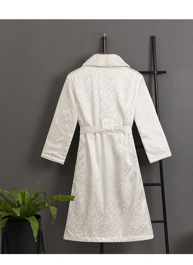 Generic Luxury Imitation Silk Double-Layer Warm Bathrobe, Home Postpartum Clothing  - Image 3