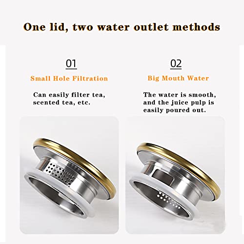 AEFPOYMXU 77oz Large Glass Water Pitcher with Gold Lid for Fridge Wide Handle Coffee Carafe for Party Water Jug Lemonade Iced Tea Jug Juice Sun Tea Jar for Drinks 2.2L - Image 5