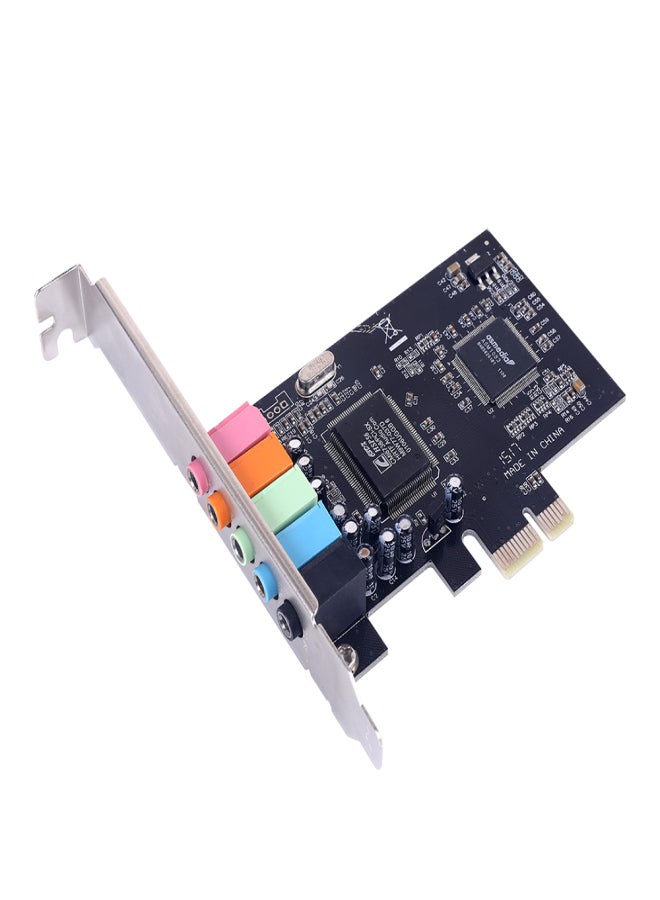 بطاقة صوت PCI-E CMI8738، بطاقة صوت كمبيوتر مكتبي PCI-E 5.1 قناة، تدعم مخرج صوت ستيريو محيطي 6 قنوات - Image 1