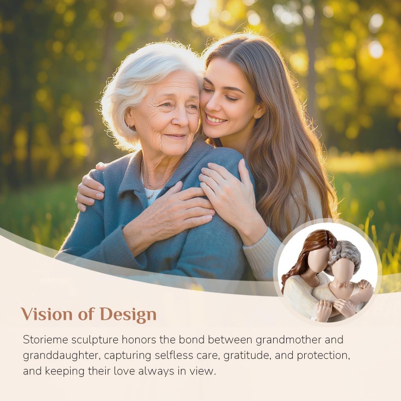 Storieme Grandma Birthday Gifts from Granddaughter: Great Grandmas Gift Ideas for Mothers Day Christmas from Grandkids Grandmother Figurines Statue - Image 2