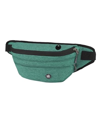 WATERFLY Fanny Pack for Men Women Water Resistant Large Hiking Waist Bag Pack Carrying All Phones for Running Walking Traveling (Dark Green), (ONJ05) - Image 1