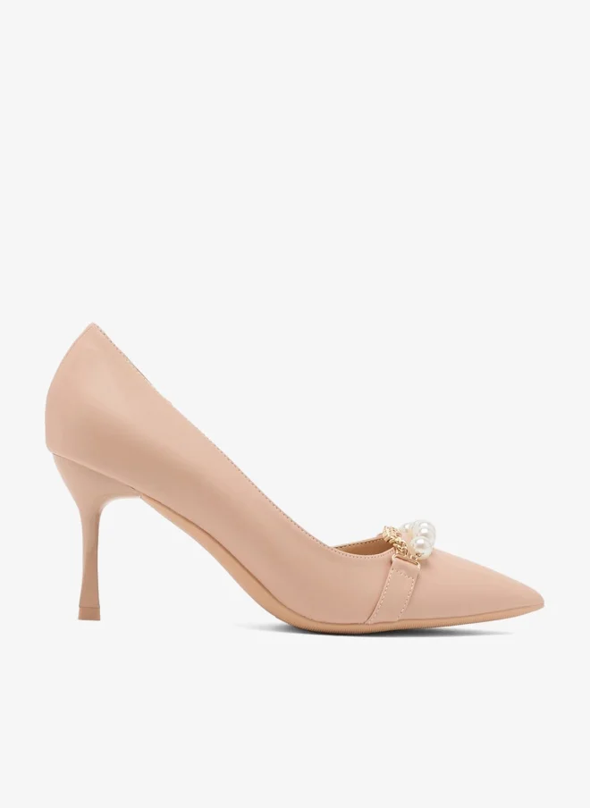Khizana High Heeled Pump With Pearls