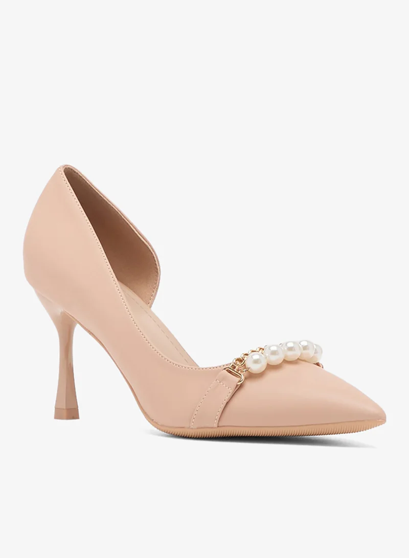 Khizana High Heeled Pump With Pearls